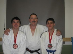 David Gordge with Rhys & Hugh after WJF Competition